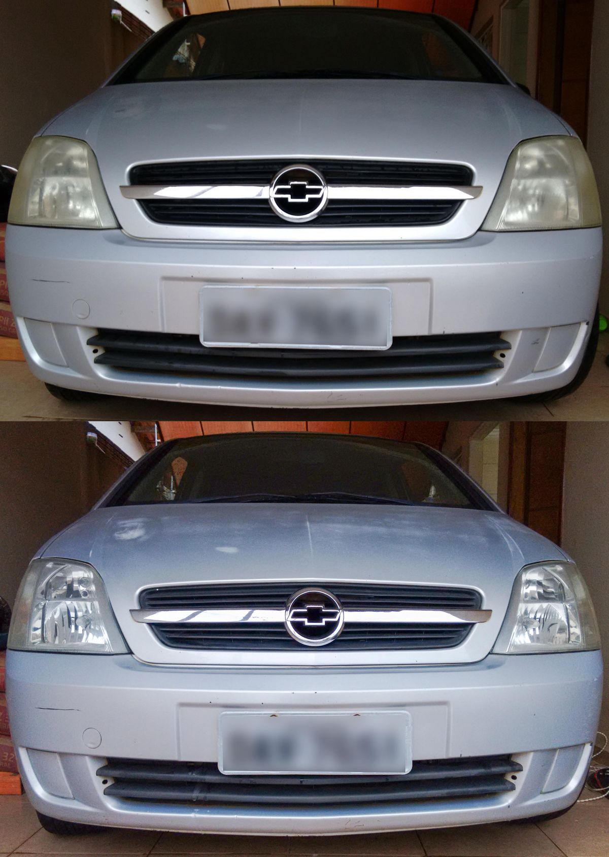 Polimento Chevrolet Meriva - Antes e Depois